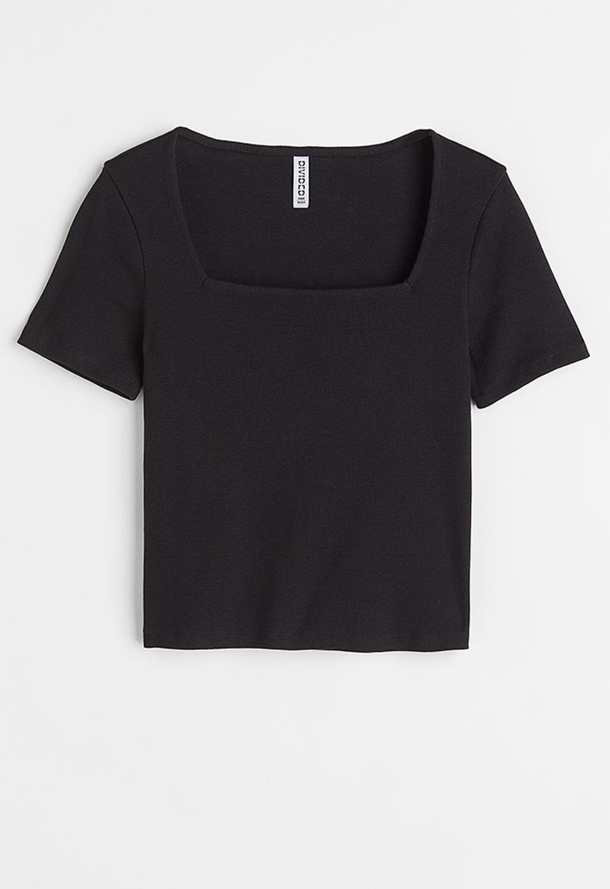 H&M - Ribbed top - black