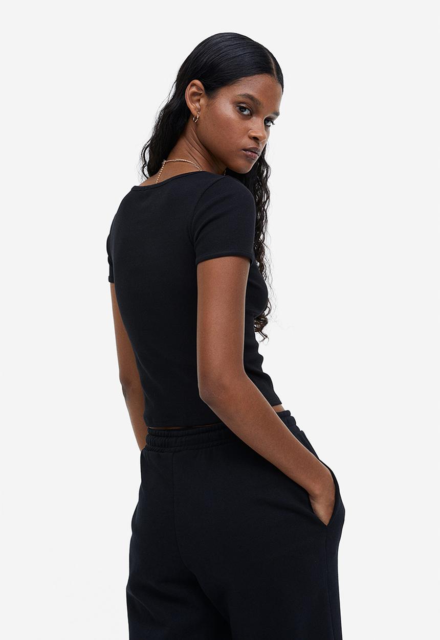 H&M - Ribbed top - black