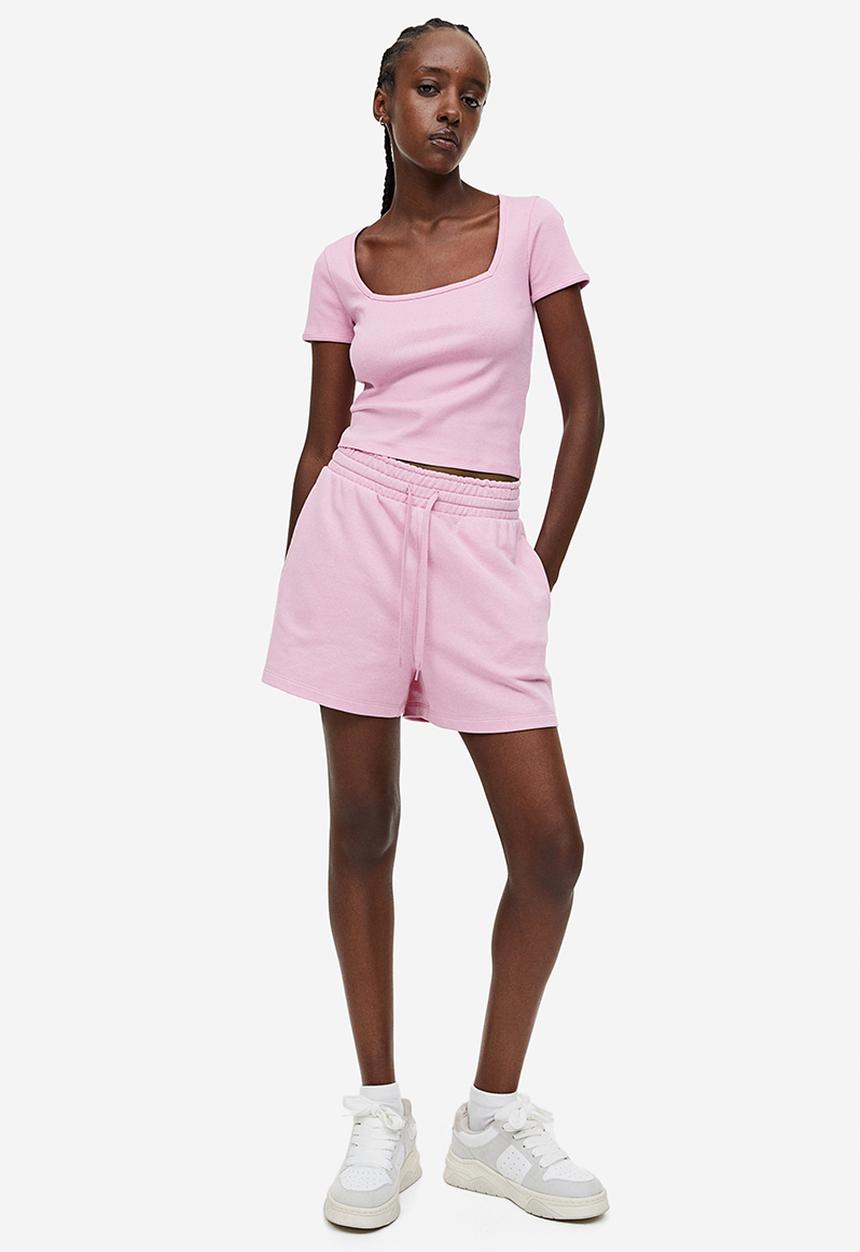 H&M - Ribbed top - light pink 