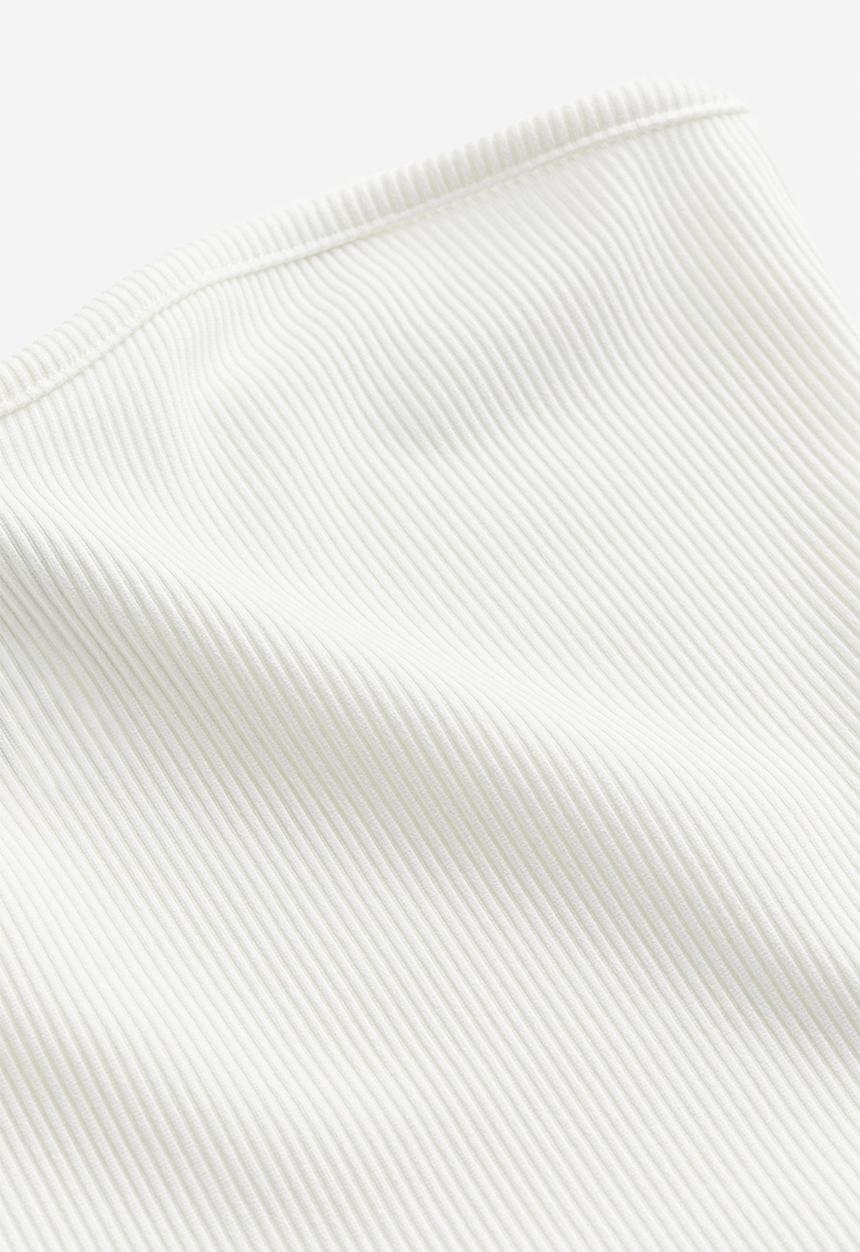 H&M - Ribbed bandeau top - white