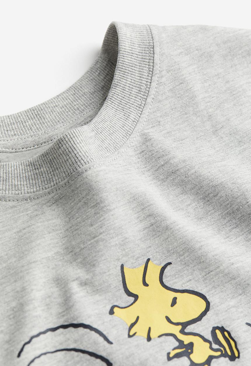 H&M - Oversized printed nightdress - Grey marl Snoopy