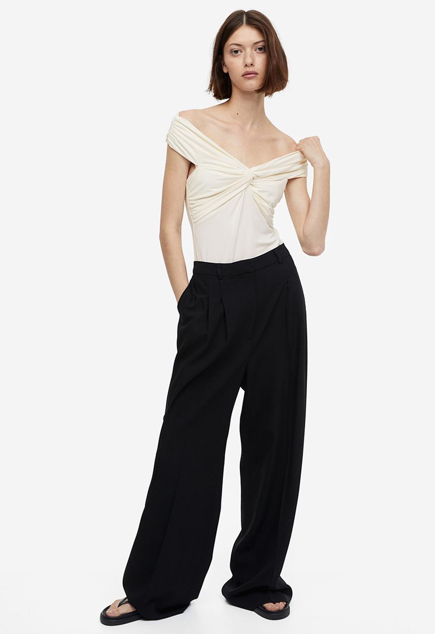 H&M - Off-the-shoulder top - cream