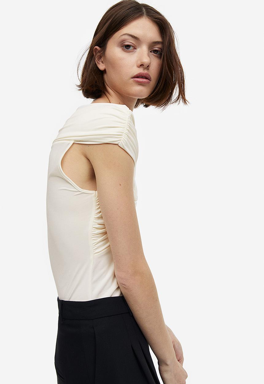 H&M - Off-the-shoulder top - cream