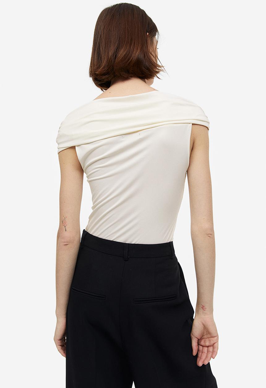 H&M - Off-the-shoulder top - cream