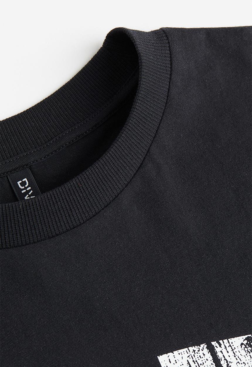 H&M - Oversized printed T-shirt - black malibu 