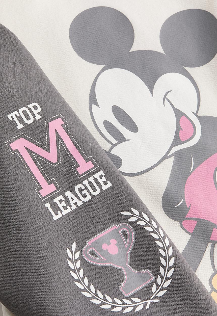 H&M - Oversized printed sweatshirt - cream mickey mouse