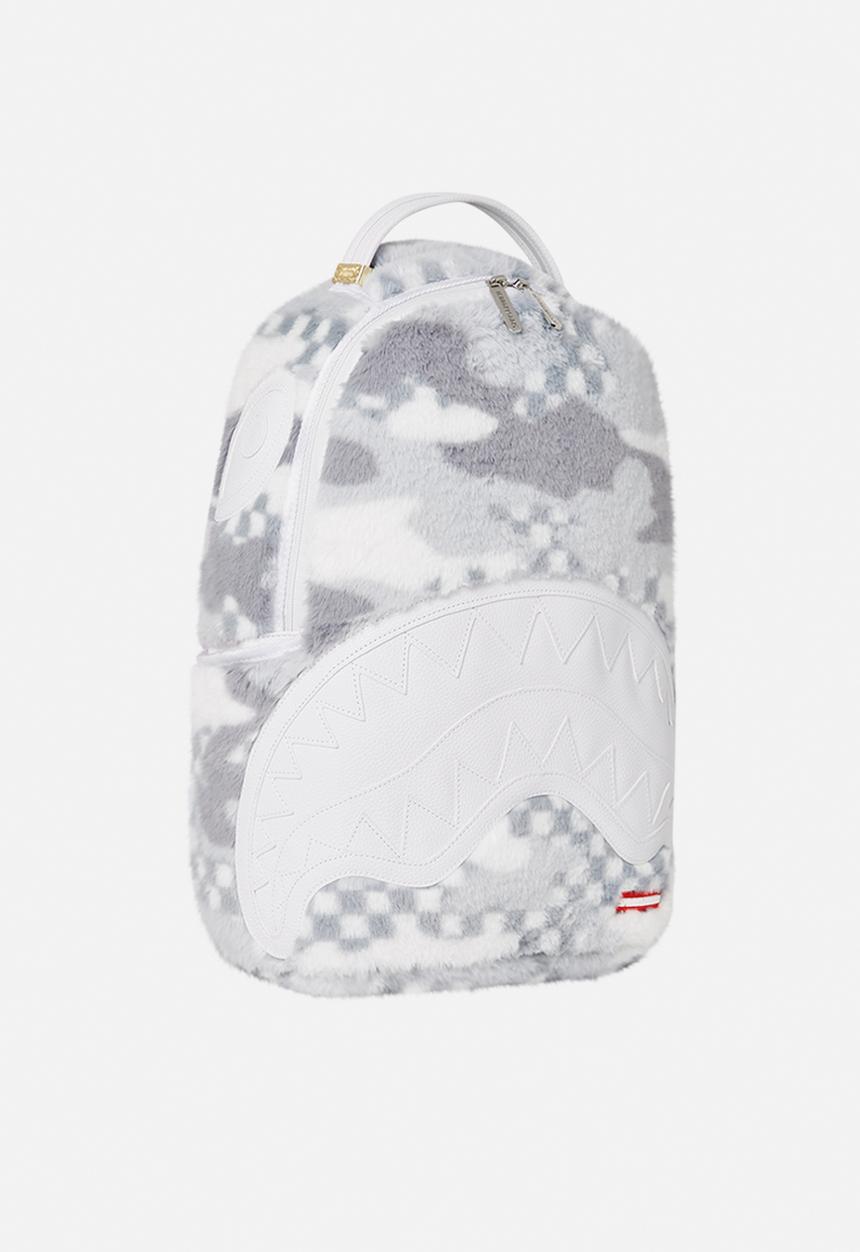 Sprayground - White 3am fur bakpack - grey