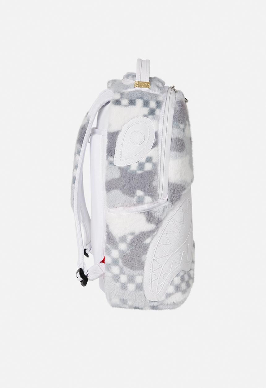 Sprayground - White 3am fur bakpack - grey