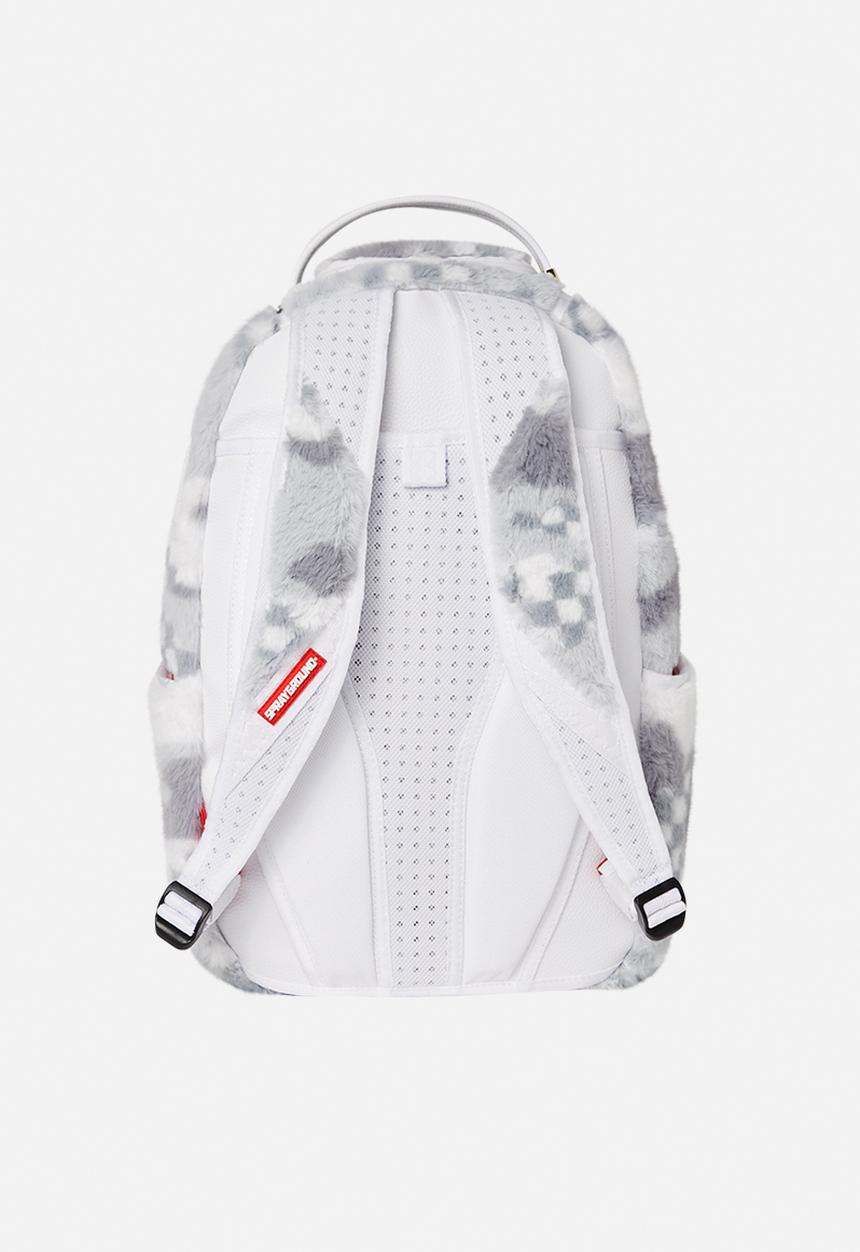 Sprayground - White 3am fur bakpack - grey