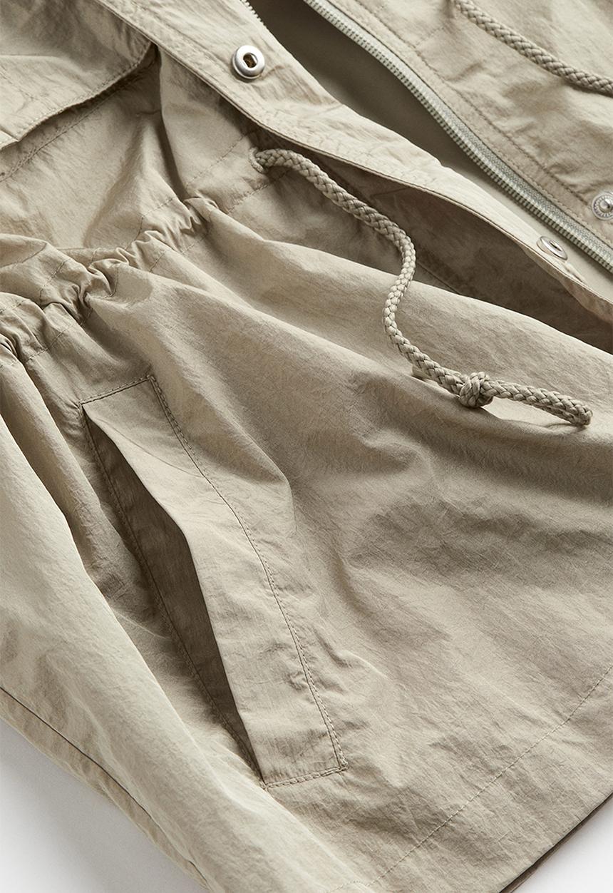 H&M - Nylon parka - Light khaki green