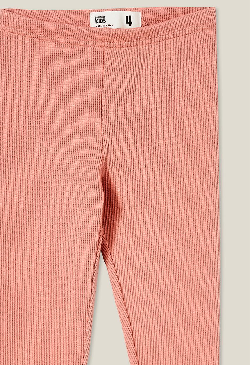 Cotton On - Huggie tights - clay pigeon waffle