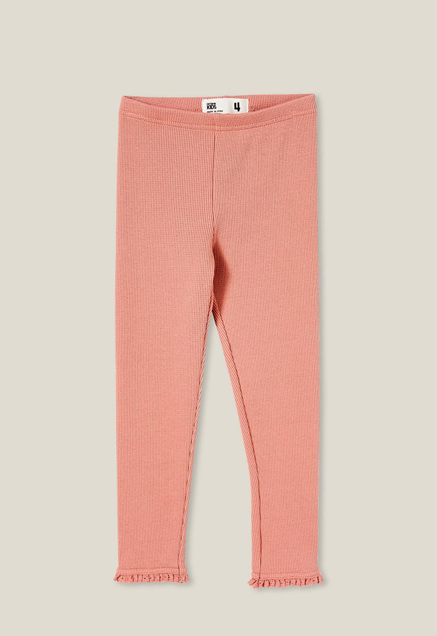 Cotton On - Huggie tights - clay pigeon waffle