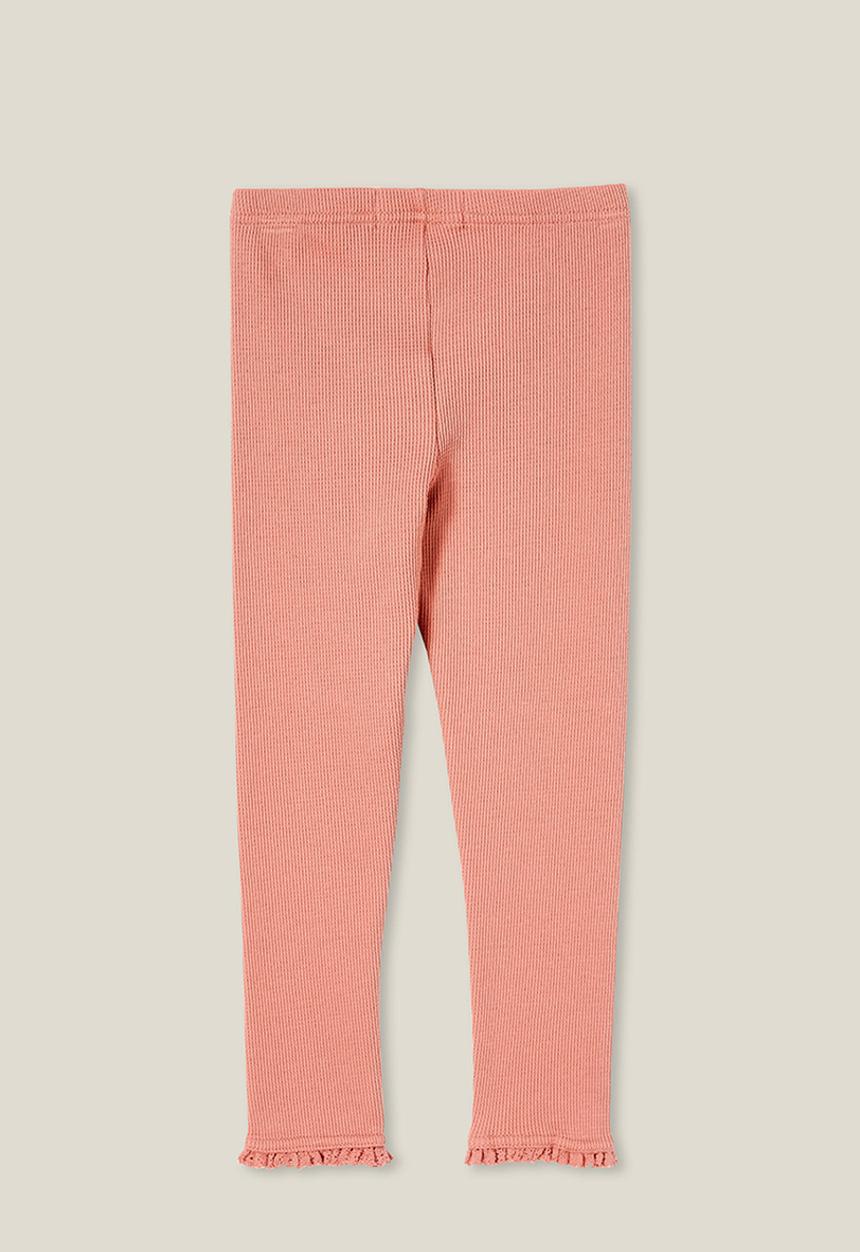 Cotton On - Huggie tights - clay pigeon waffle