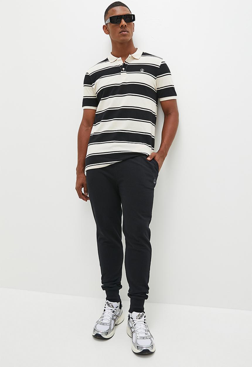 Lark & Crosse - Regular Fit Embroidered Dtl Sweatpant- Black