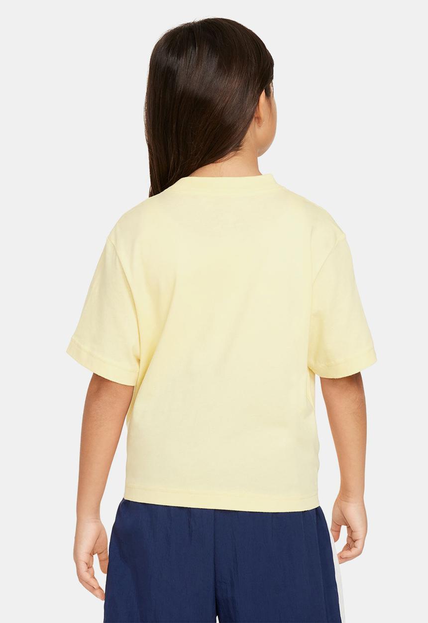 Nike - G nsw tee boxy swoosh logo - soft yellow