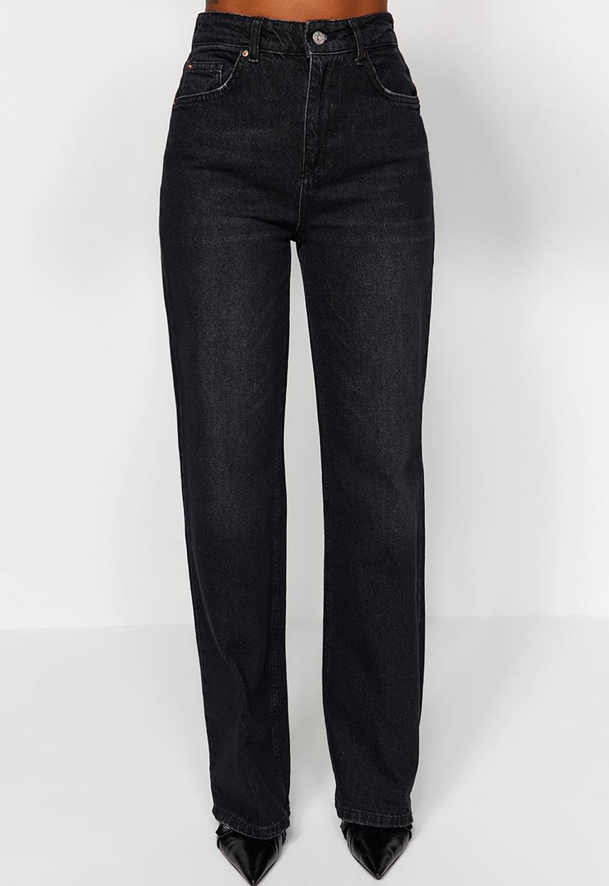 Trendyol - Wide Leg Jeans - Black