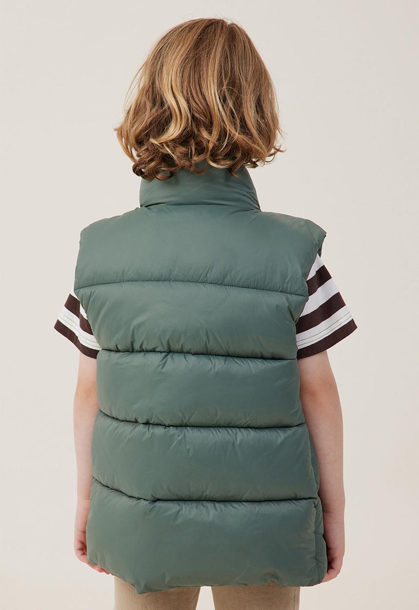 Cotton On - Lenny longline puffer vest - swag green core