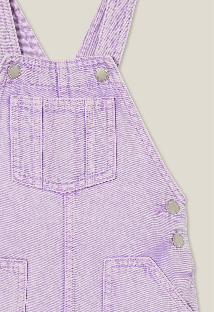 Cotton On - Alice denim pinafore - lilac drop/wash