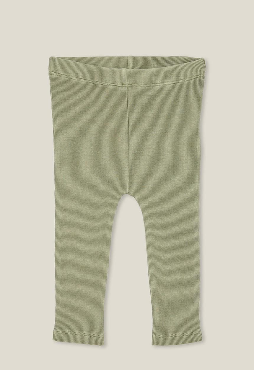 Cotton On - The row rib skinny legging - silver sage wash
