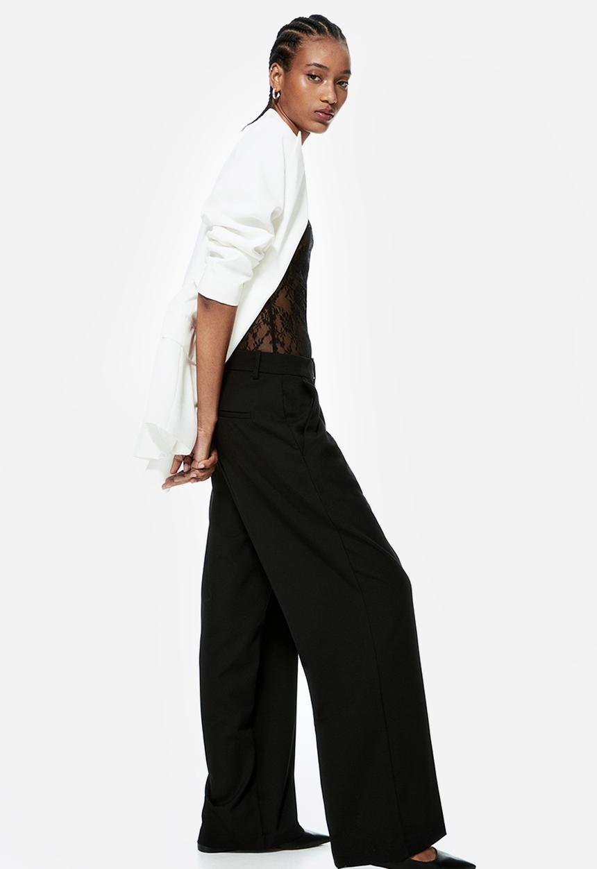 H&M - Wide trousers - black
