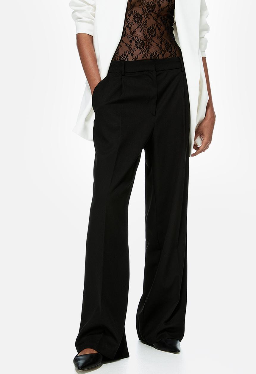 H&M - Wide trousers - black