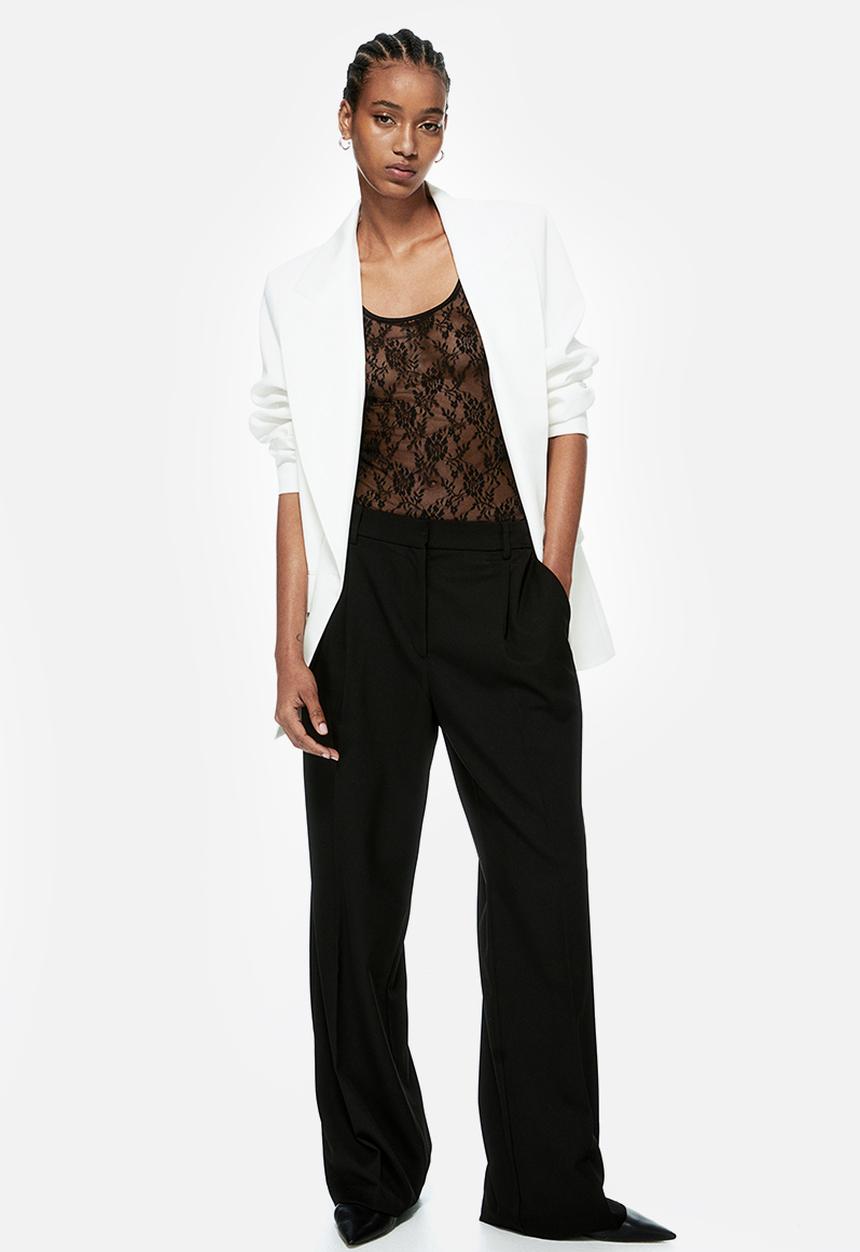 H&M - Wide trousers - black