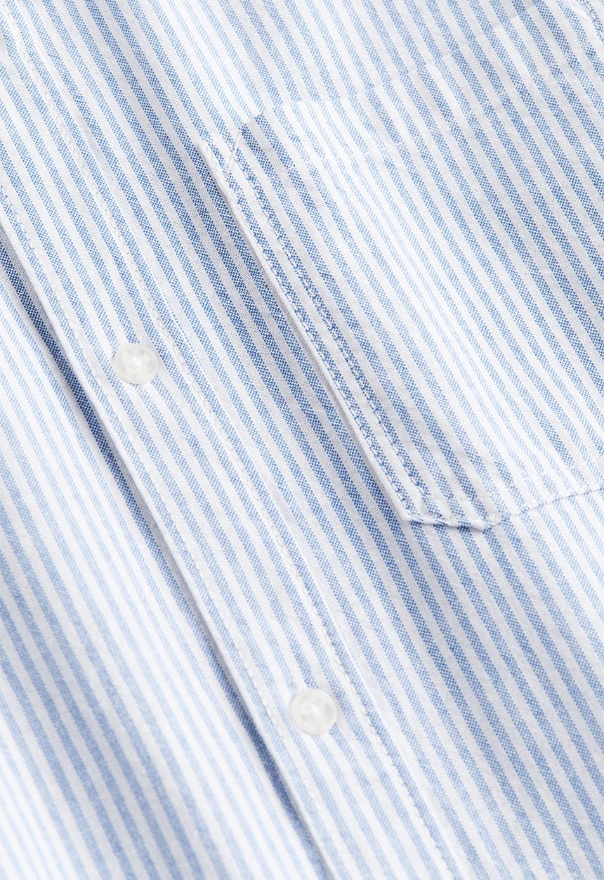 H&M - Cotton shirt - Light blue Striped