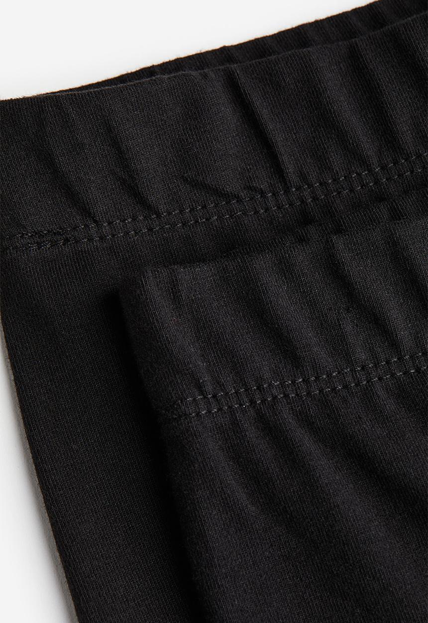 H&M - 2 Pack cotton leggings - black