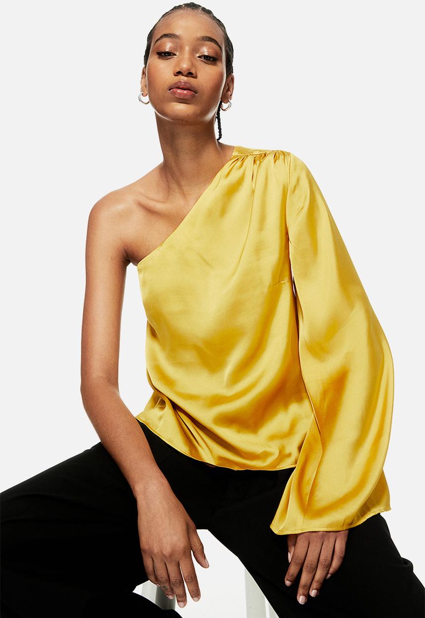 H&M - One-shoulder blouse - yellow