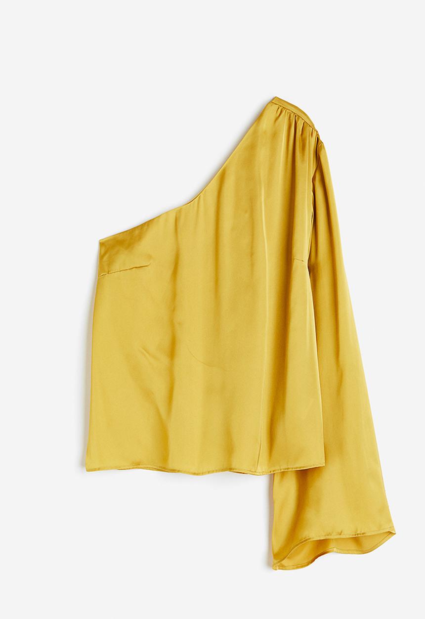 H&M - One-shoulder blouse - yellow