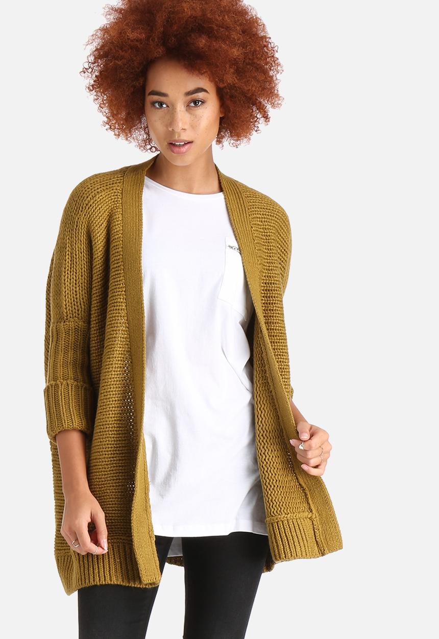 Vera 3/4 Open Knit Cardigan - Plantation