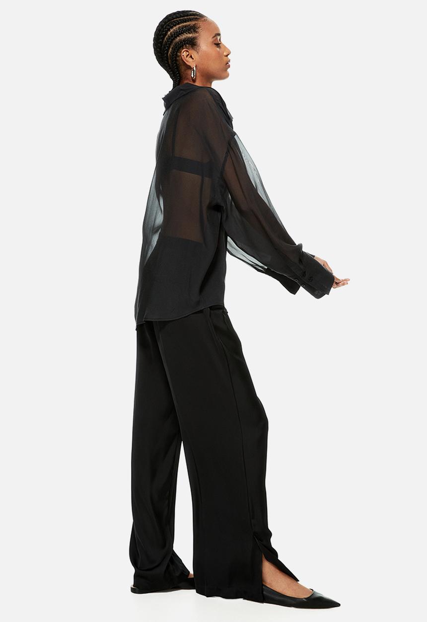 H&M - Sheer blouse - black