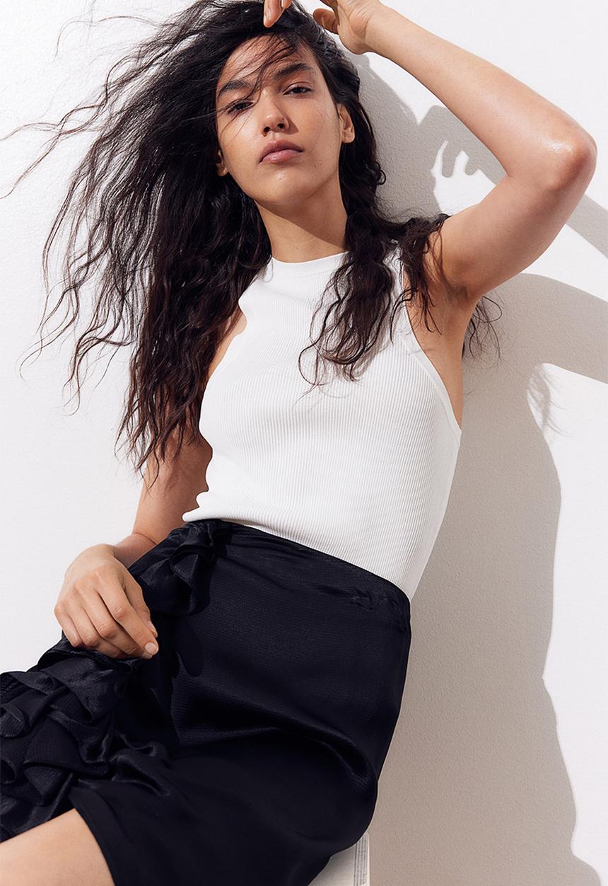 H&M - Ribbed vest top - white