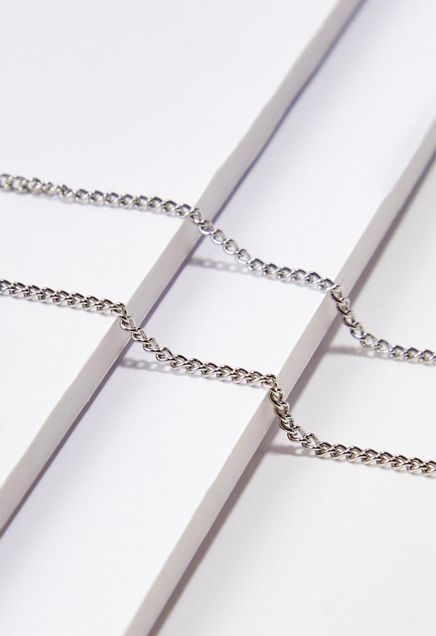 boohooMAN - Lips necklace - silver