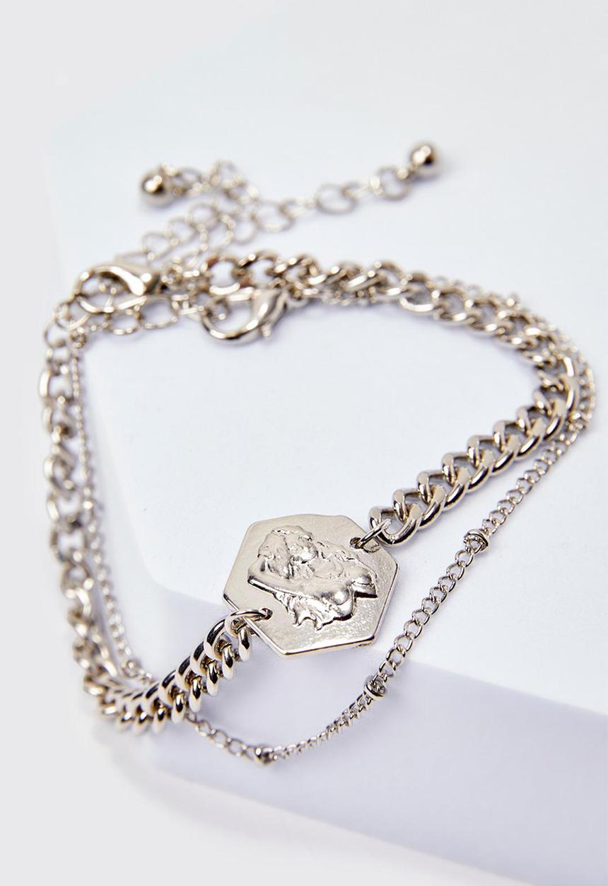 boohooMAN - Chain bracelet - silver
