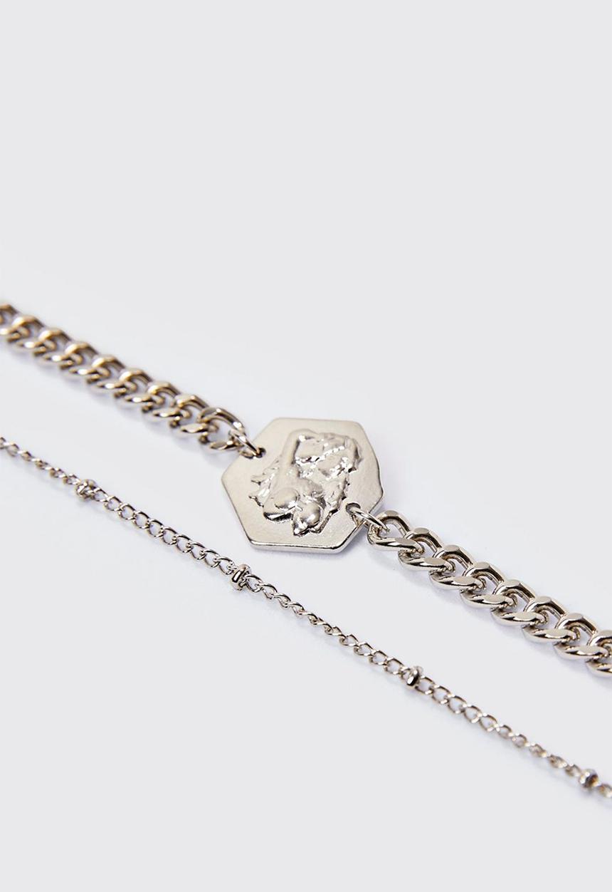 boohooMAN - Chain bracelet - silver