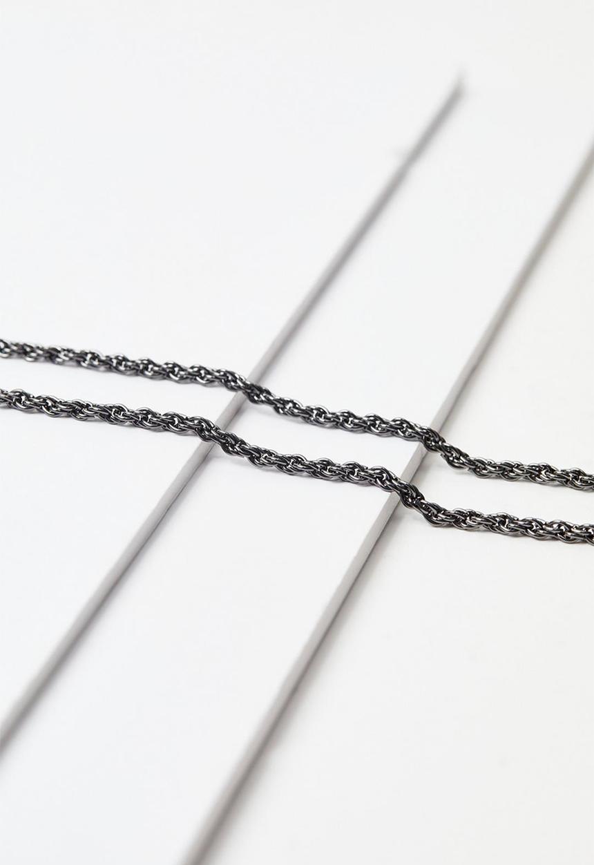 boohooMAN - Rope chain necklace - silver