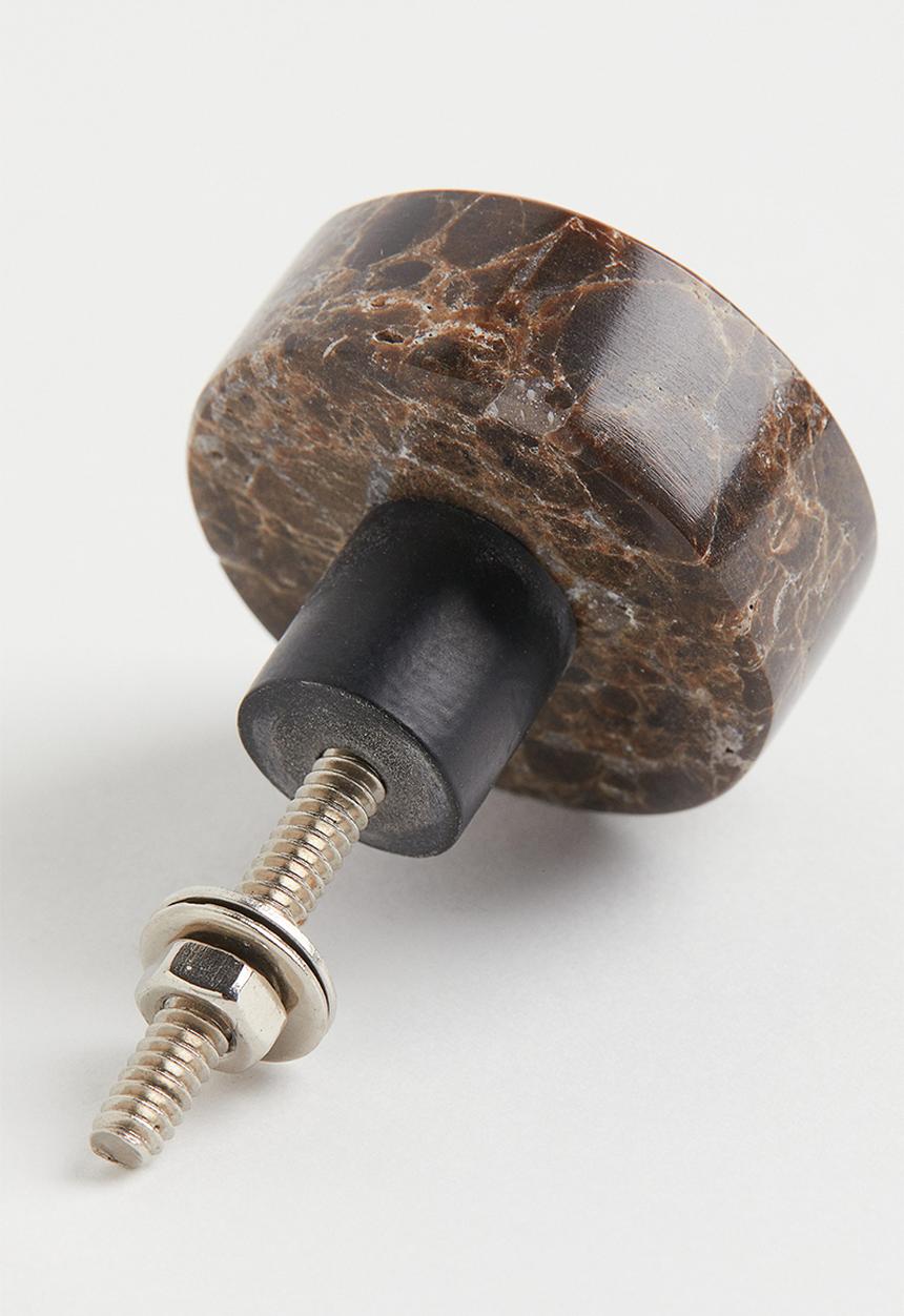 H&M - Marble knob - greige & stone