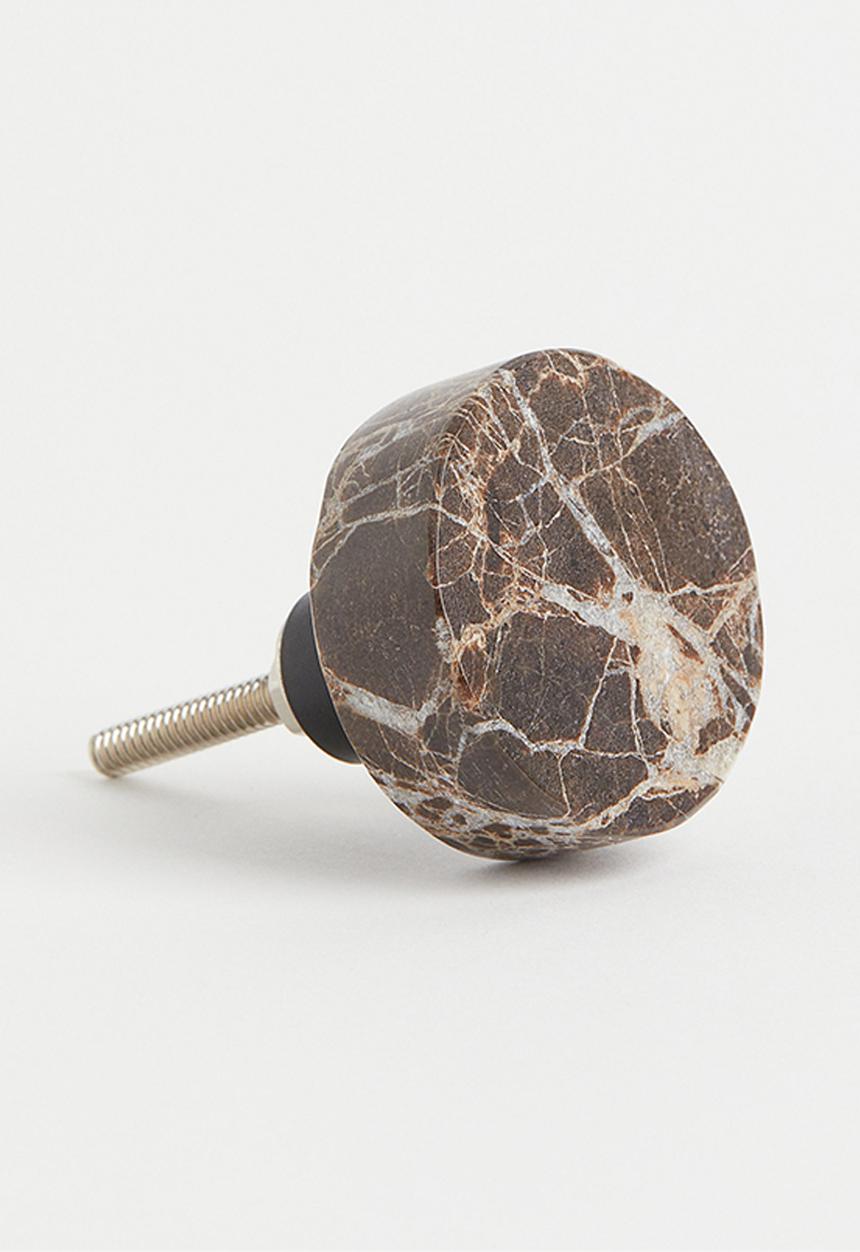 H&M - Marble knob - greige & stone
