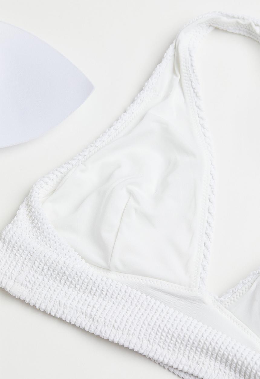H&M - Padded bikini top - white