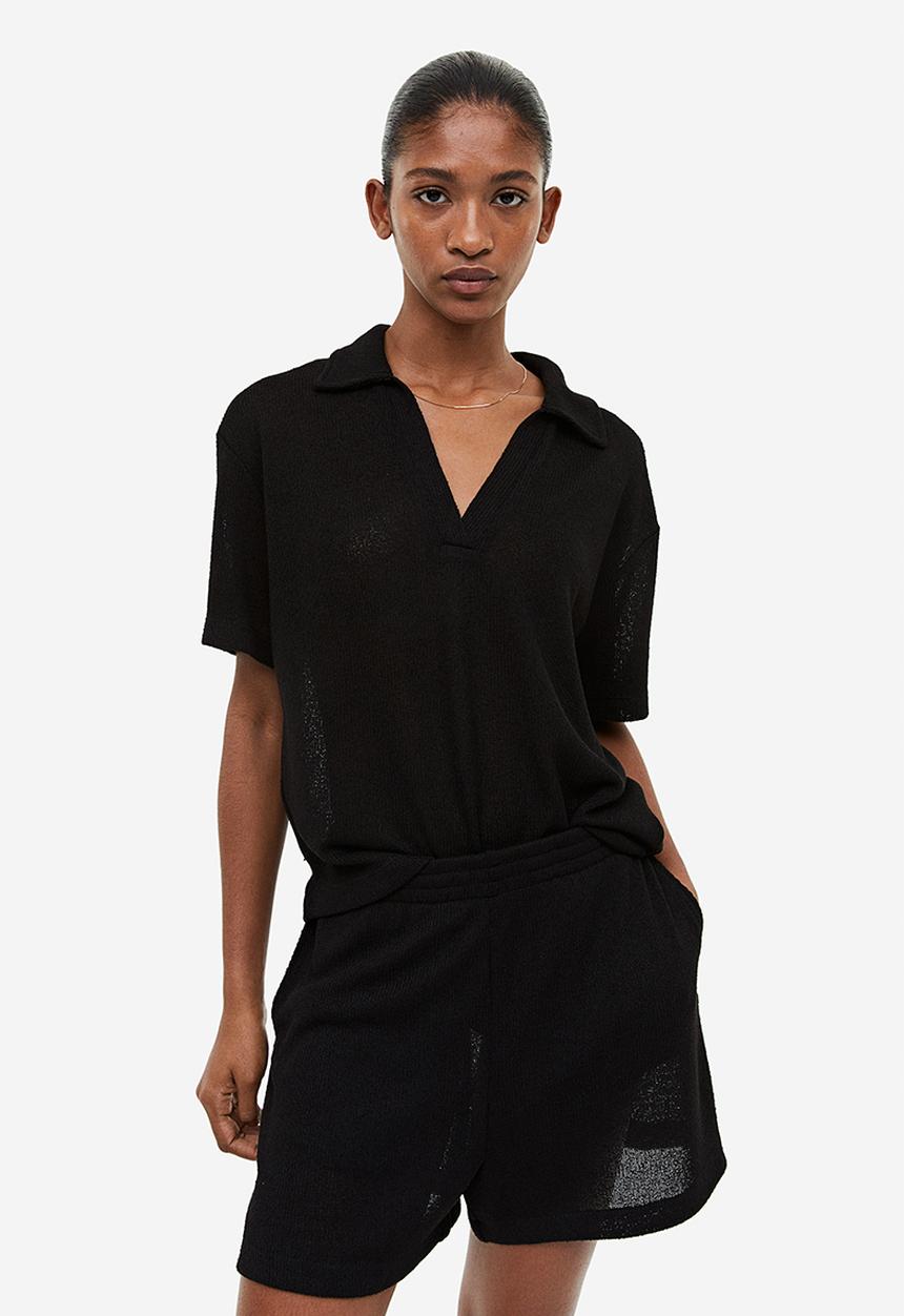H&M - Jersey shorts - black
