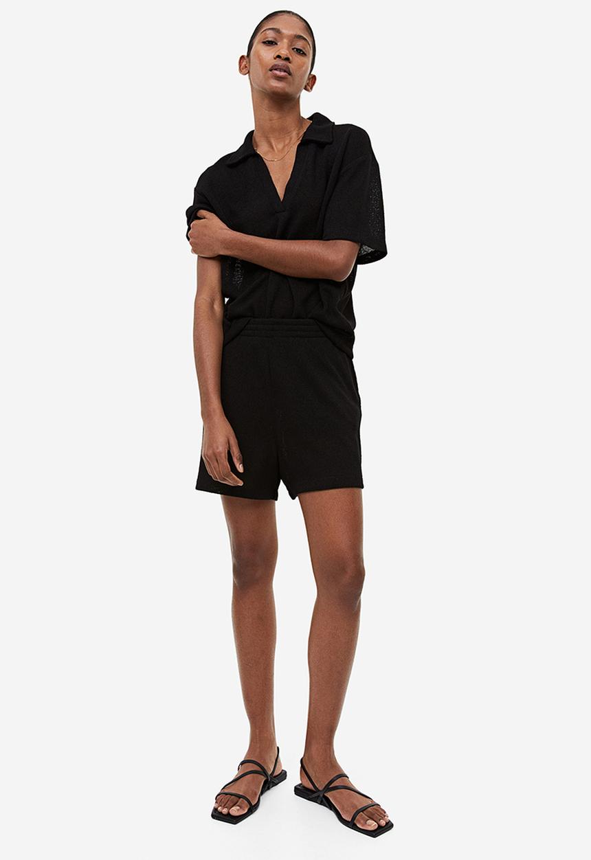 H&M - Jersey shorts - black