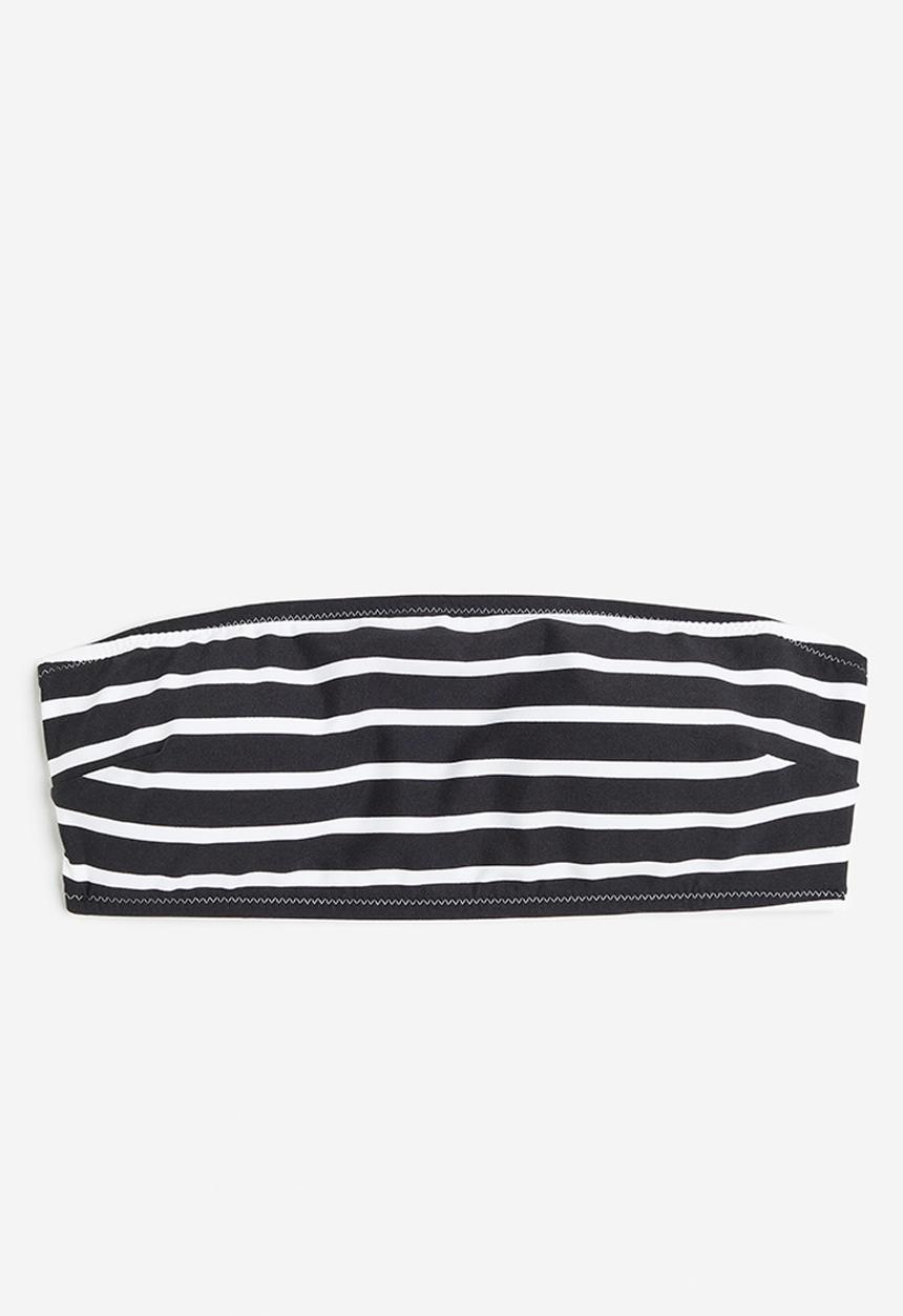 H&M - Padded bikini top - black striped