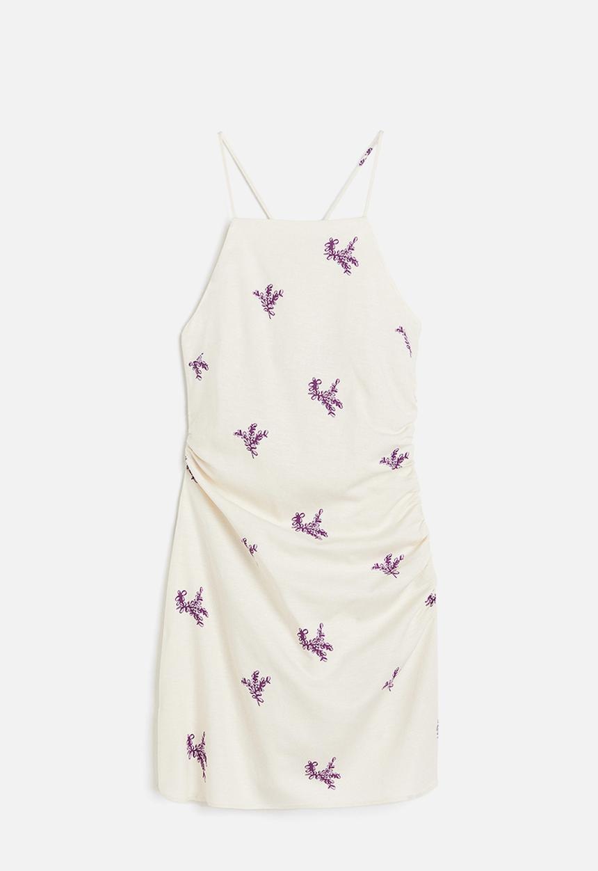 H&M - Draped dress - Cream Berries