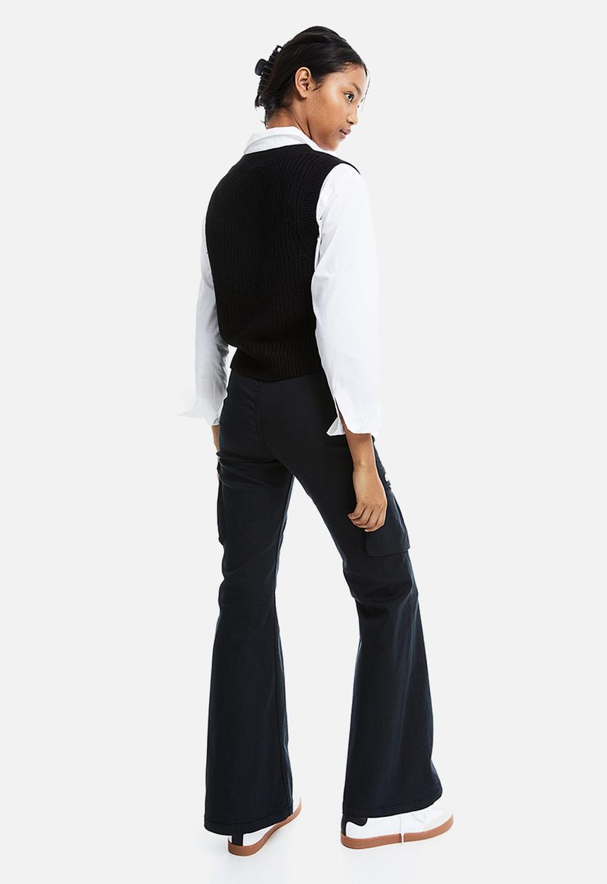 H&M - Rib-knit sweater vest - black