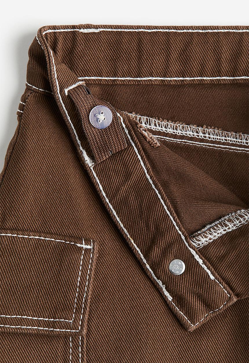H&M - Twill cargo skirt - dark brown