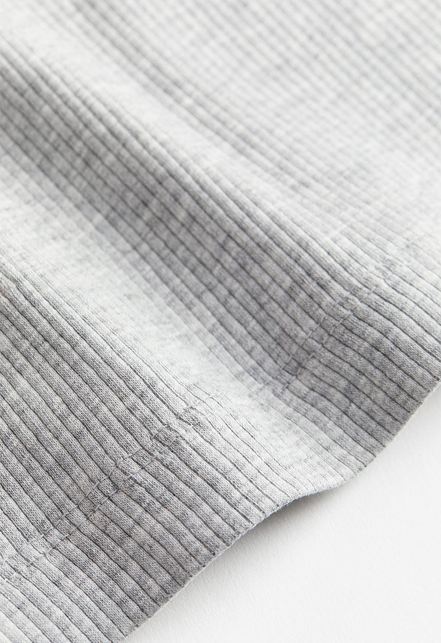 H&M - Ribbed dress - light grey marl