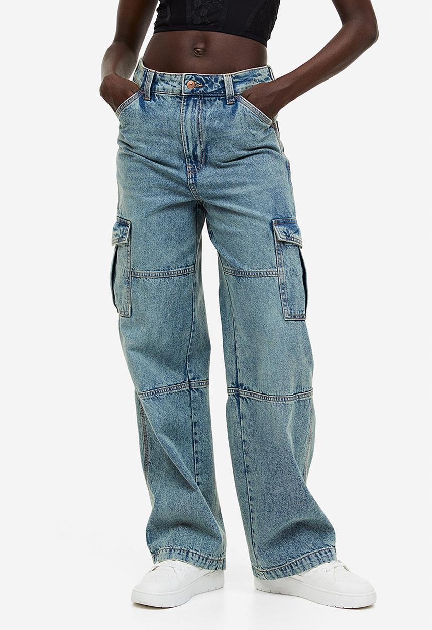 H&M - Denim cargo trousers - blue