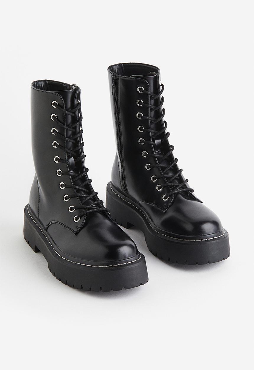H&M - Lace-up boots - black