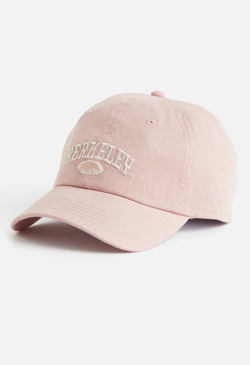 H&M - Embroidered twill cap - pink